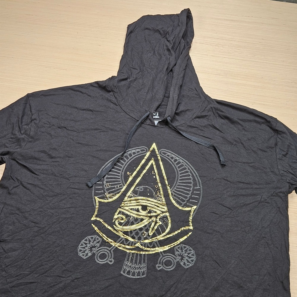 Assassin's Creed Origins Hoodie Tee Men 2XL Black Gold Eye of Horus Lootwear